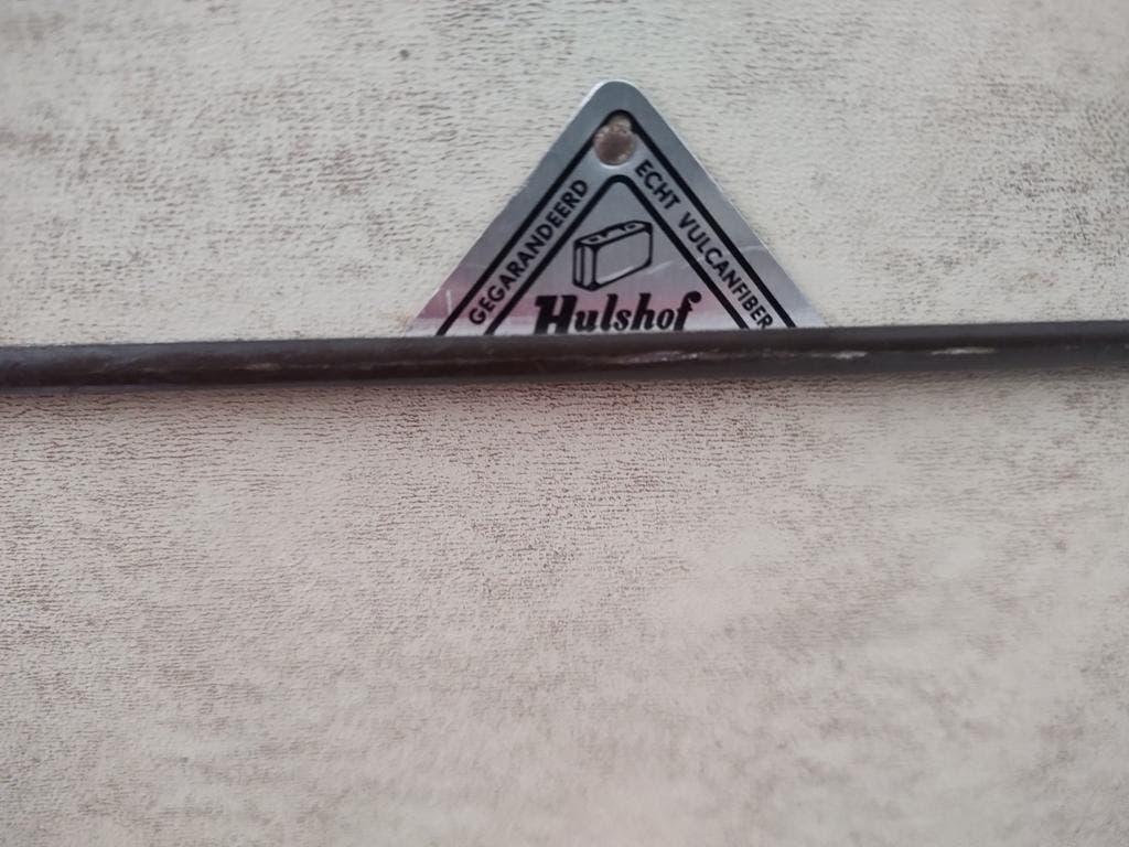 K658 VINTAGE jaren 50 koffer VULCAN FIBRE zeer fraai, Overige materialen, Gebruikt, 50 tot 60 cm, Onbekend