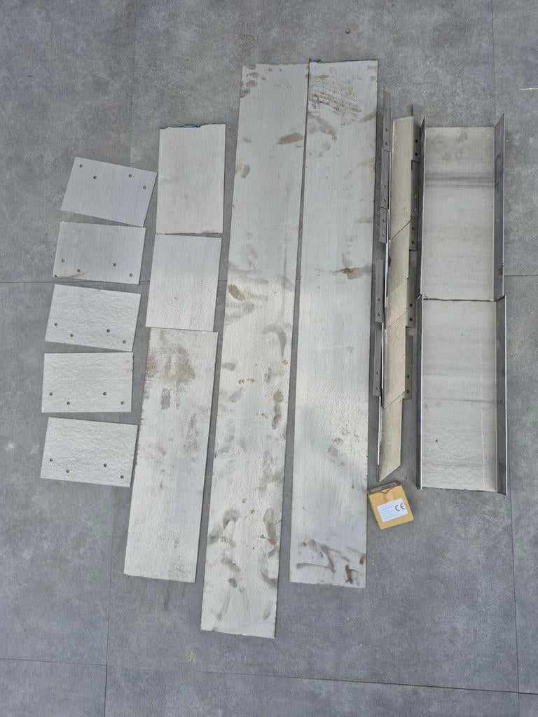 Cortenstaal borderrand restanten + 2 U profielen, Ophalen, Overige materialen, 200 cm of meer, Minder dan 25 cm