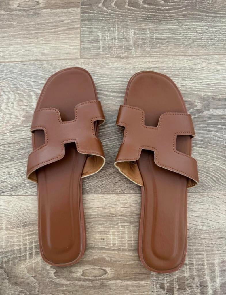 Slippers dames, Slippers, Bruin, Nieuw, Ophalen of Verzenden