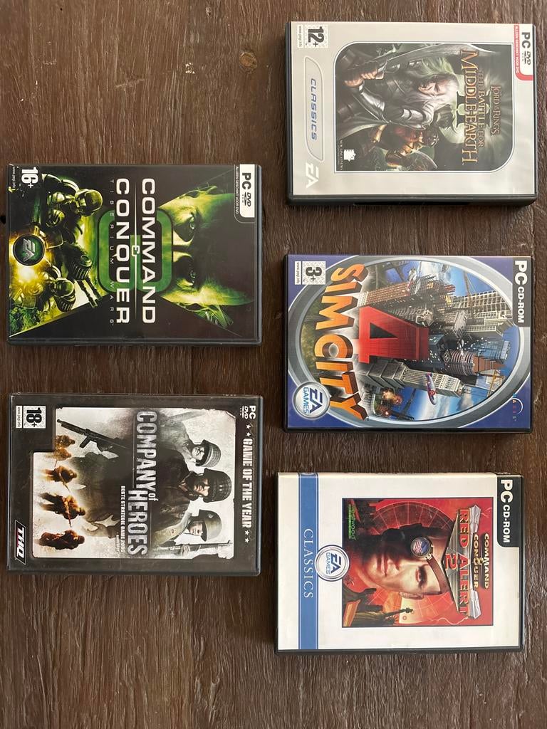 PC Games Collectie: Command & Conquer, SimCity, Lord of the, Spelcomputers en Games, Games | Pc, Gebruikt, Strategie en Constructie