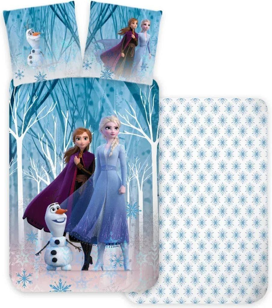 Disney Frozen Dekbedovertrek 140 x 200 - Snowflakes - Katoen, Dekbedovertrek, Nieuw, Ophalen of Verzenden, Nvt