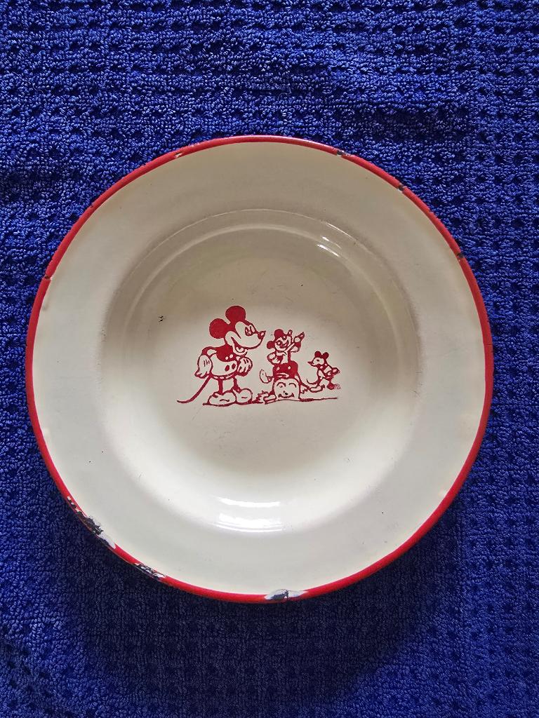 Mickey Mouse papschaaltje Neerlandia 1930, Ophalen of Verzenden, Gebruikt