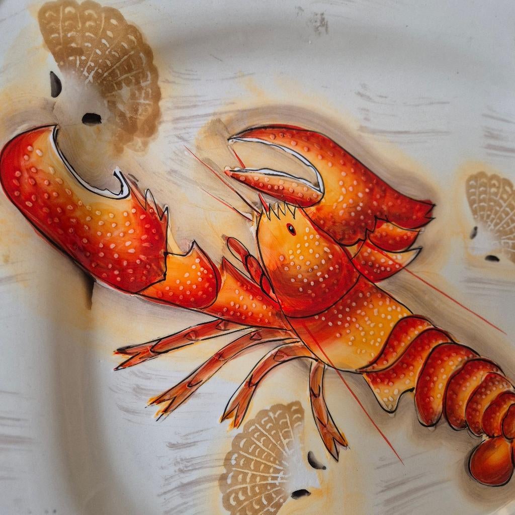 Prachtige kreeftenschaal 41x36cm Romangallery, Ophalen, Keramiek, Nieuw, Schaal of Schalen