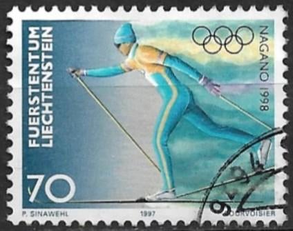 Liechtenstein 1997  mi.1162 sport OLYMPISCHE WINTERSPELEN, Verzenden, Overige landen, Gestempeld