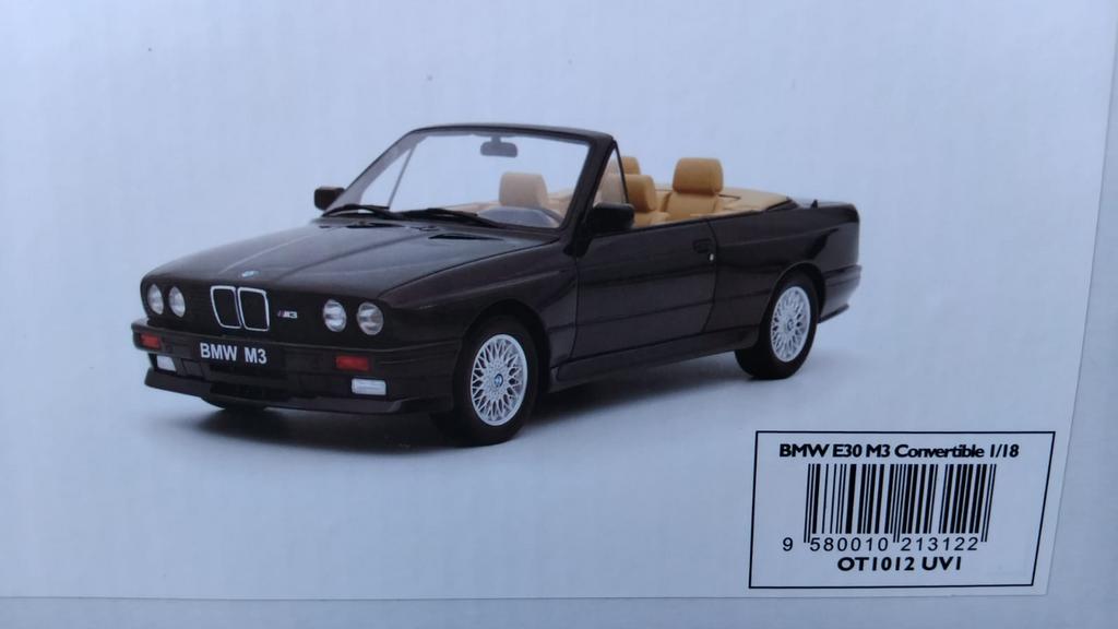 Ottomobile bmw E30 M3 cabrio zwart 1:18, Ophalen of Verzenden, Nieuw, Auto, Overige merken
