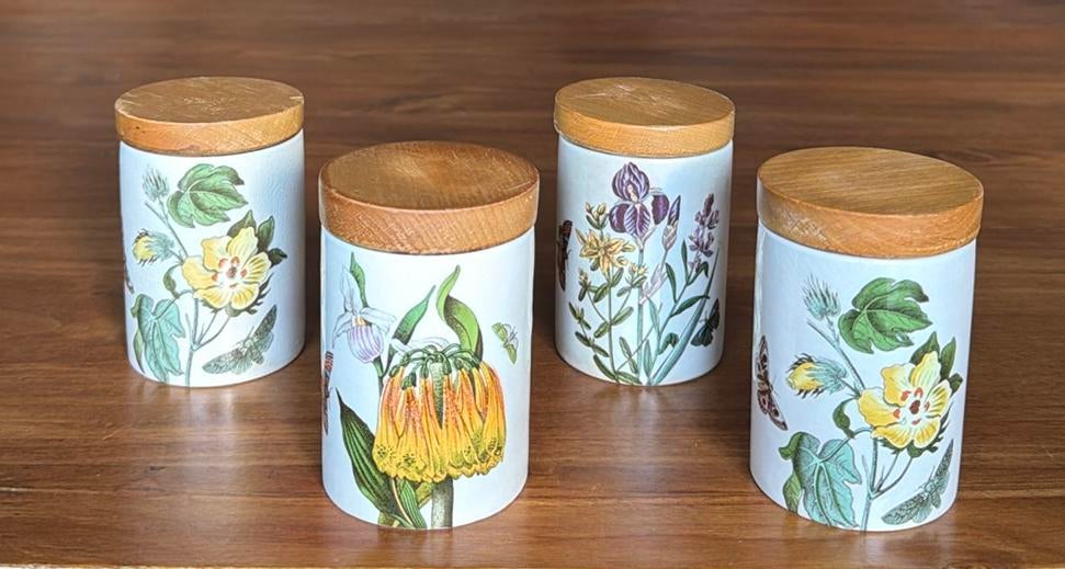 4 Portmeirion the Botanic Garden potjes, Ophalen of Verzenden, Gebruikt, Porselein, Overige typen