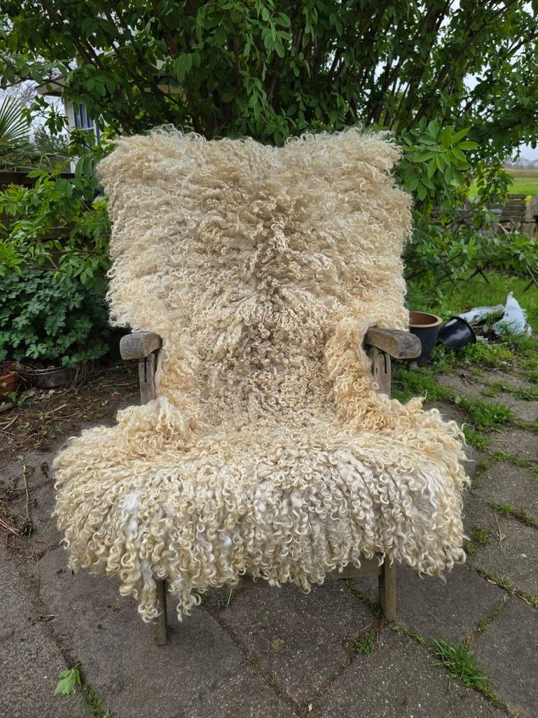 Schapenvacht handgevilt. Krullen biologisch vegan, Huis en Inrichting, Ophalen of Verzenden