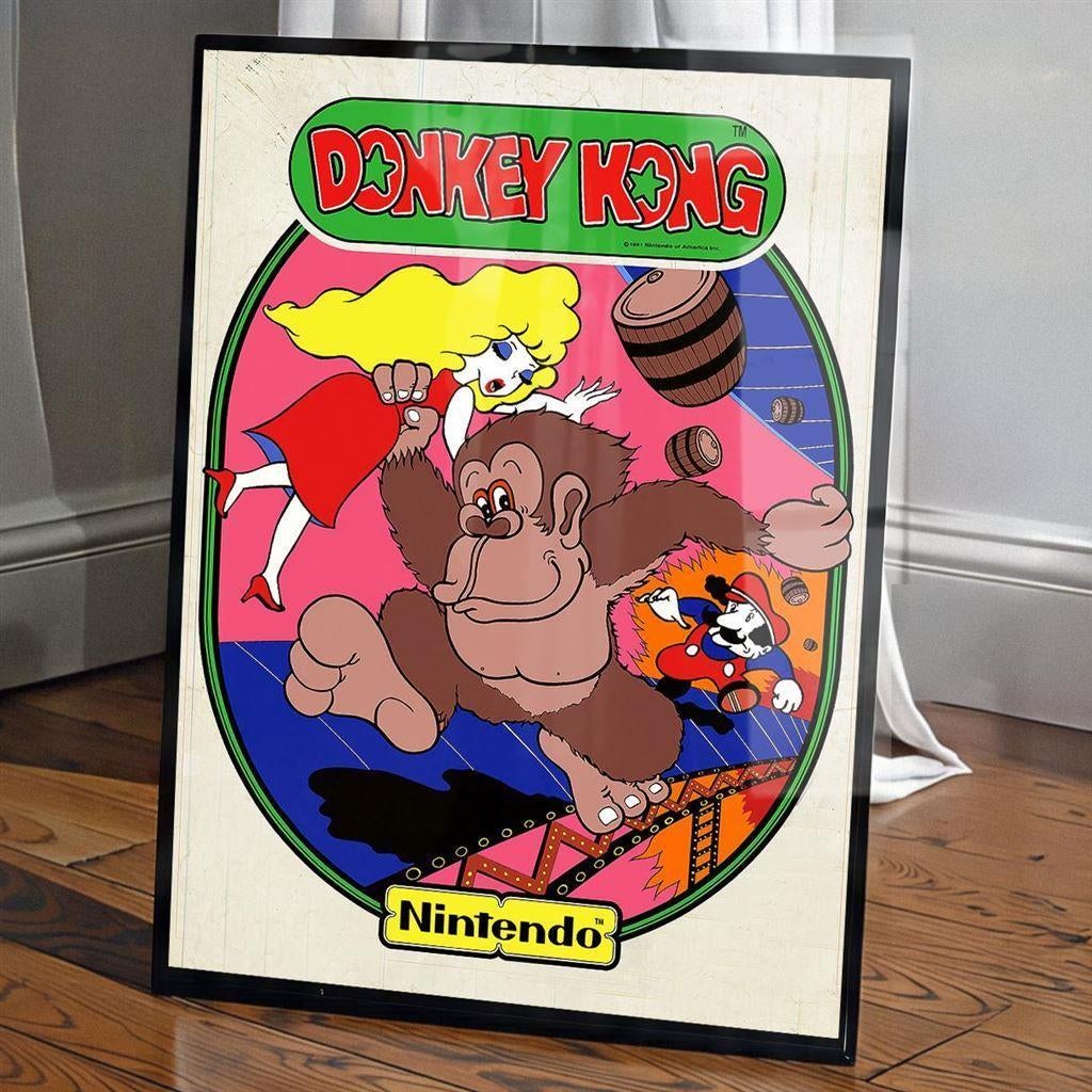 Retro DONKEY KONG Arcade Poster 50x70cm, Ophalen of Verzenden, Nieuw, A1 t/m A3, Film en Tv