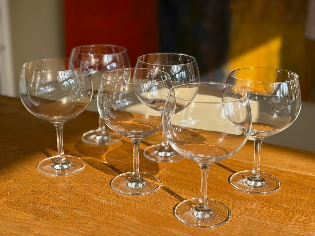 6 Schott Zwiesel Chardonnay wijnglazen/cocktailglazen, Ophalen, Zo goed als nieuw, Overige typen