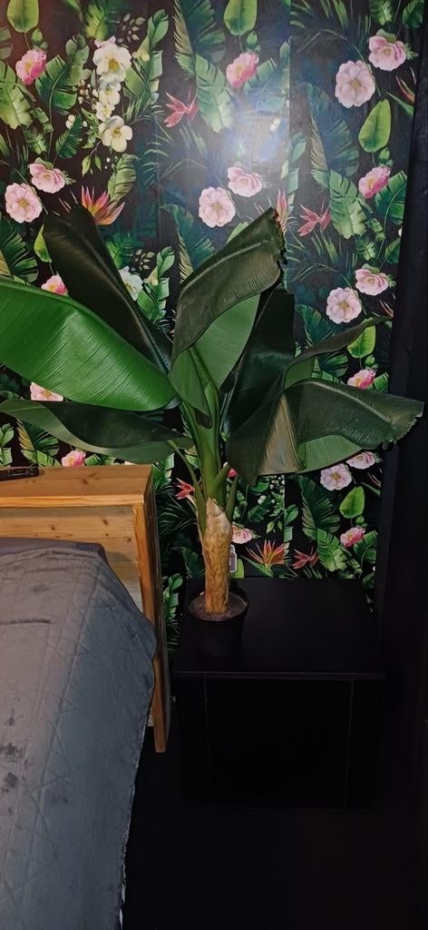 Bananen planten in pot kunstplanten 1 meter groot, Ophalen of Verzenden, Zo goed als nieuw