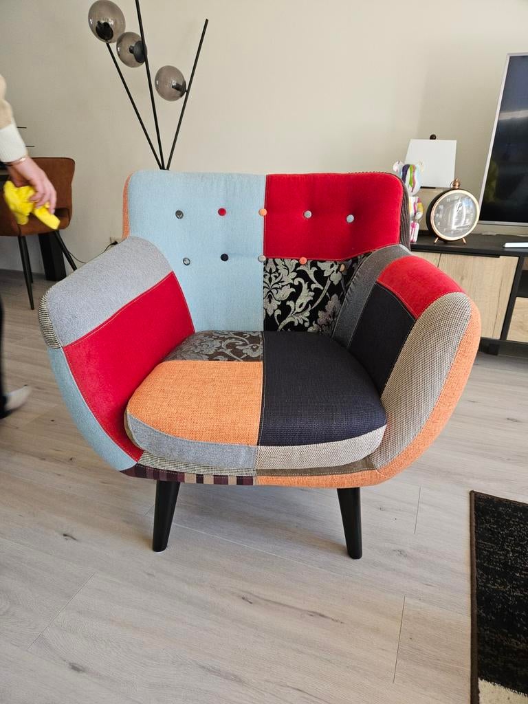 Trendy fauteuil, Huis en Inrichting, Eenpersoons, 75 tot 100 cm, Ophalen of Verzenden, Zo goed als nieuw