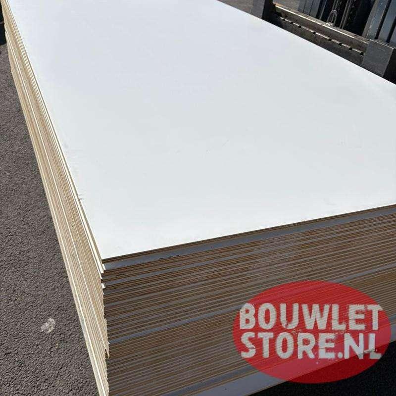 Multiplex 10 mm | Duraprime paint wit | WBP | 2500x1220mm, Niet ingevuld, Multiplex, Minder dan 20 mm, Niet ingevuld