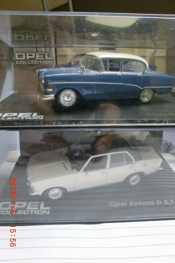 2x Opel Rekord Eaglemoss 1:43, Hobby en Vrije tijd, Modelauto's | 1:43, Ophalen of Verzenden, Nieuw, Auto, Overige merken