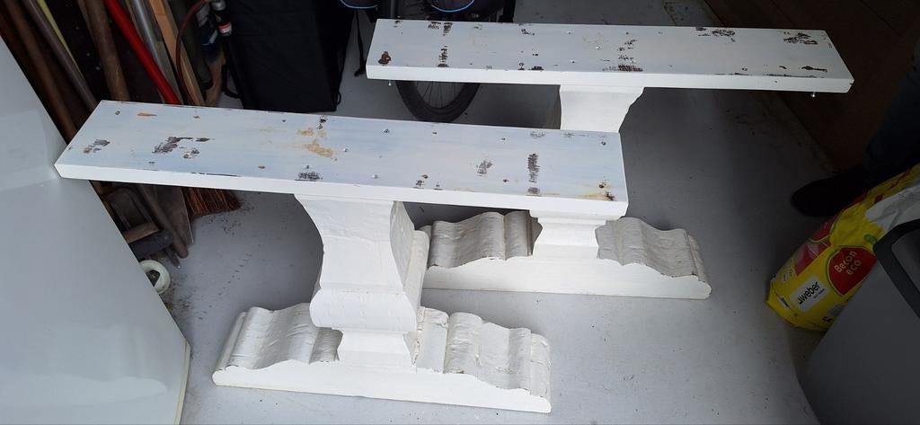 Kloostertafel poten, Ophalen, Gebruikt, 50 tot 100 cm, Tot twee personen