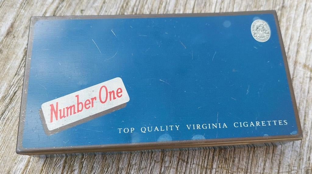 Vintage sigaretten blikje Number One Van Nelle Rotterdam, Ophalen of Verzenden, Gebruikt, Overige