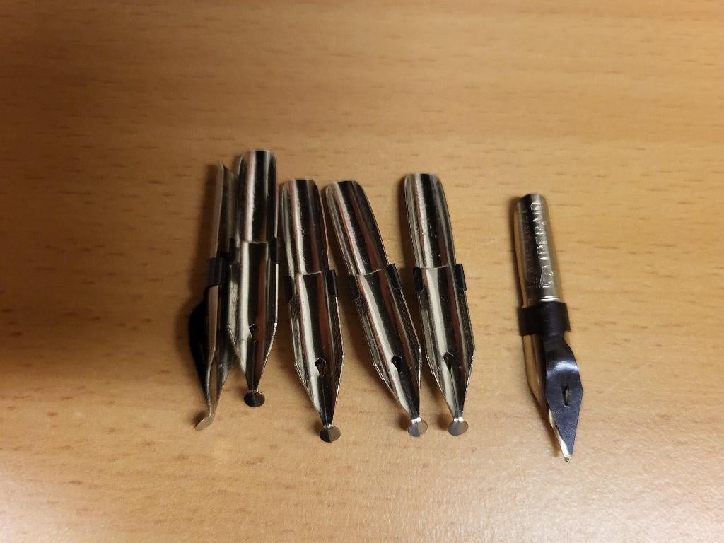 6 x vulpen achtige penpunten, waarvan 6 x met soort, Ophalen of Verzenden, Nieuw