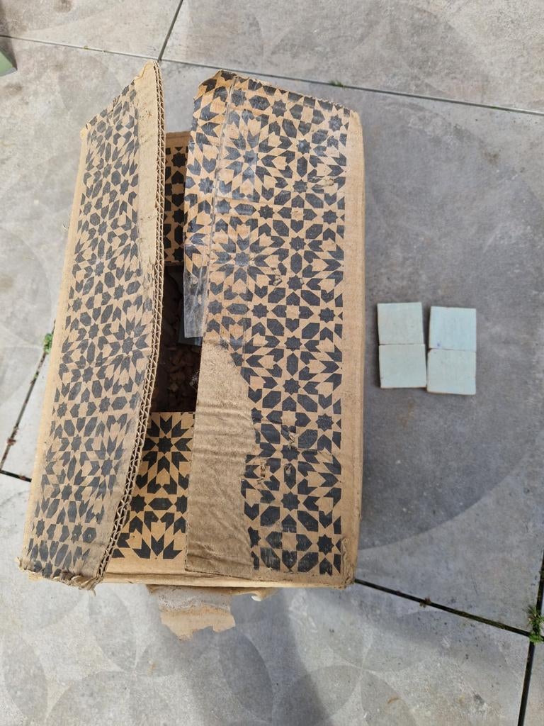 Marokkaanse Zellige Vert Clair 5x5cm tegels (0,6m2), Nieuw, Minder dan 20 cm, Minder dan 5 m², Wandtegels