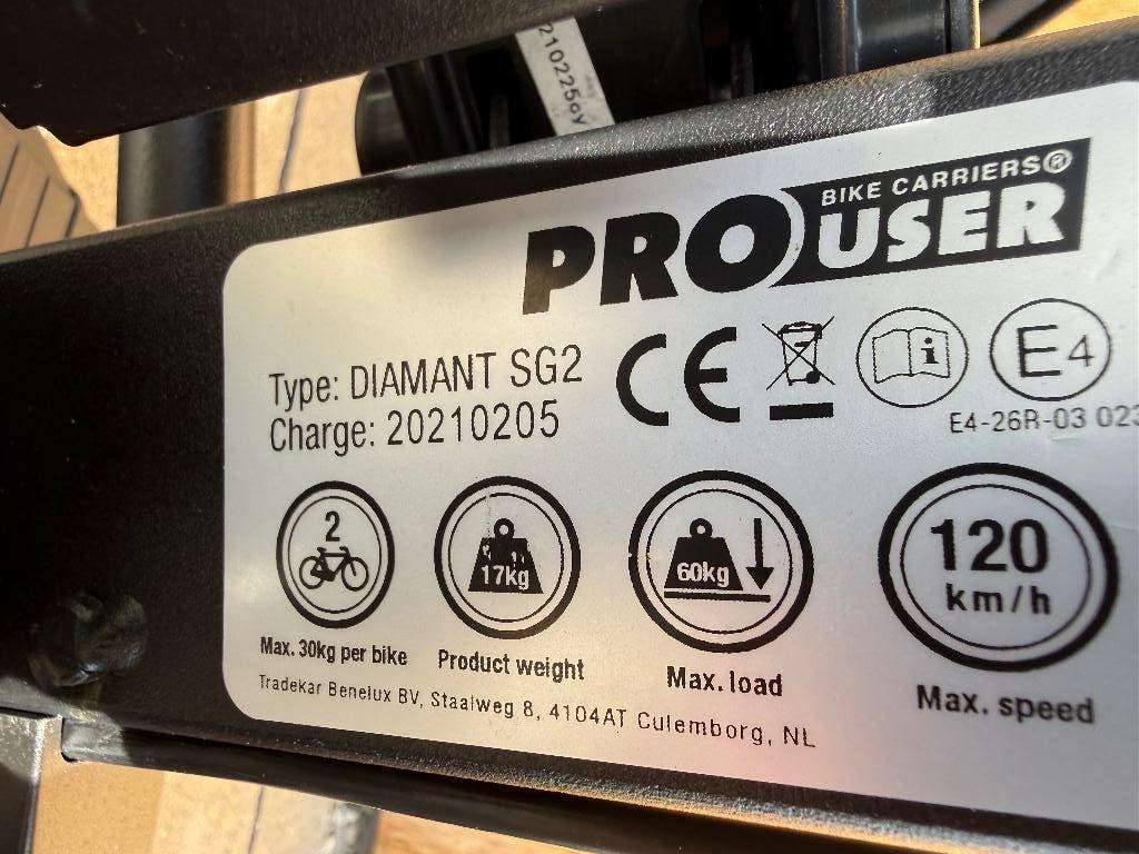 fietsendrager, Ophalen, Gebruikt, 2 fietsen, Trekhaakdrager