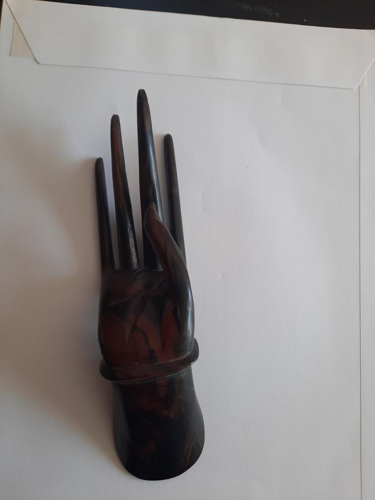Houten hand beeldje, Antiek en Kunst, Ophalen of Verzenden