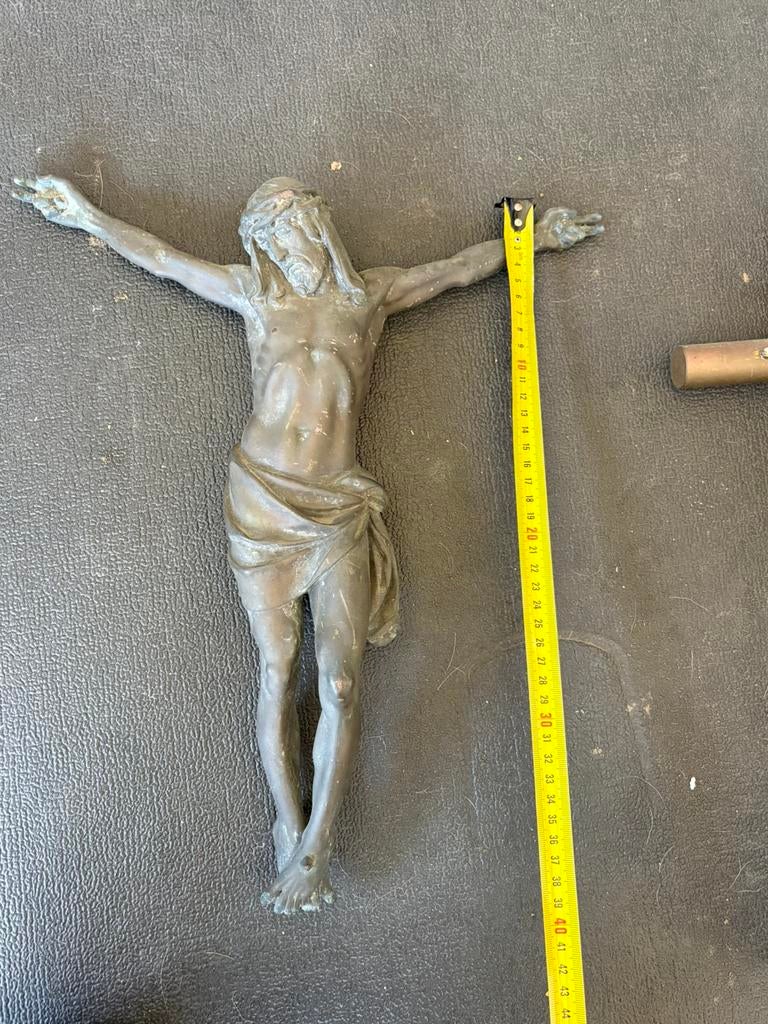 (Z)Antiek corpus Christi / Jezusbeeld voor crucifix – 39 cm, Antiek en Kunst, Antiek | Religie, Verzenden