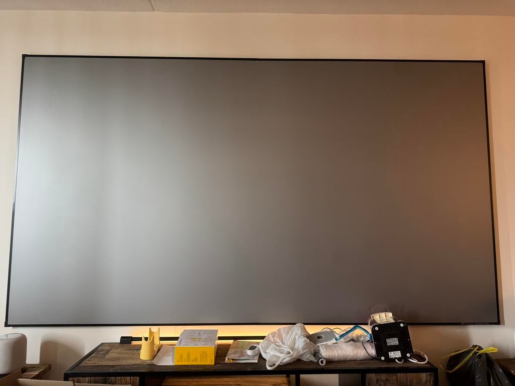 Elite Screens Aeon Edge Free 120” (266x149) 5D CineGrey, Audio, Tv en Foto, Projectieschermen, Ophalen, Zo goed als nieuw