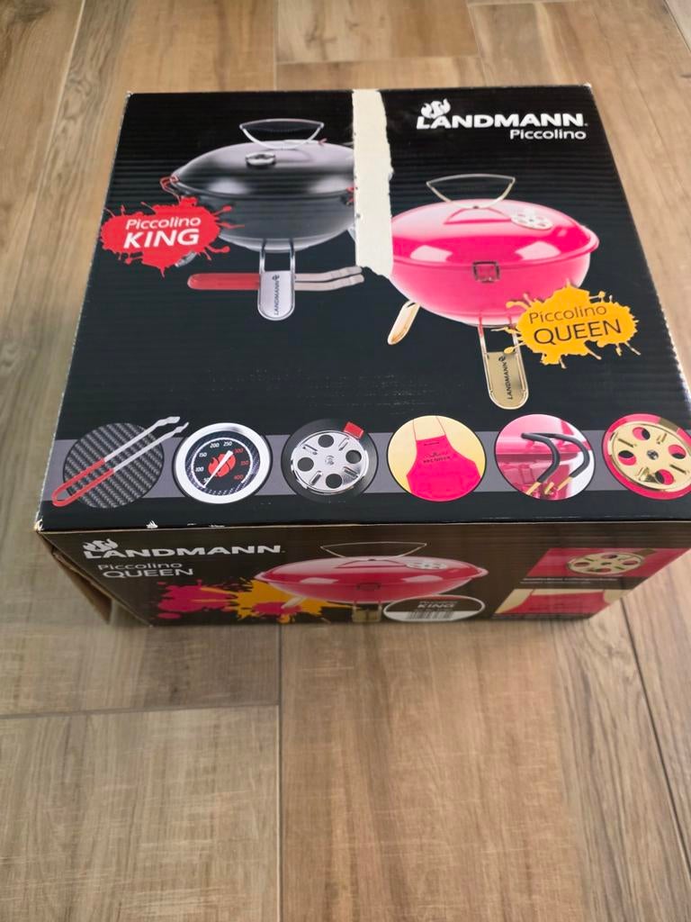 Mini BBQ zwart, Tuin en Terras, Houtskoolbarbecues, Ophalen, Nieuw, Landmann