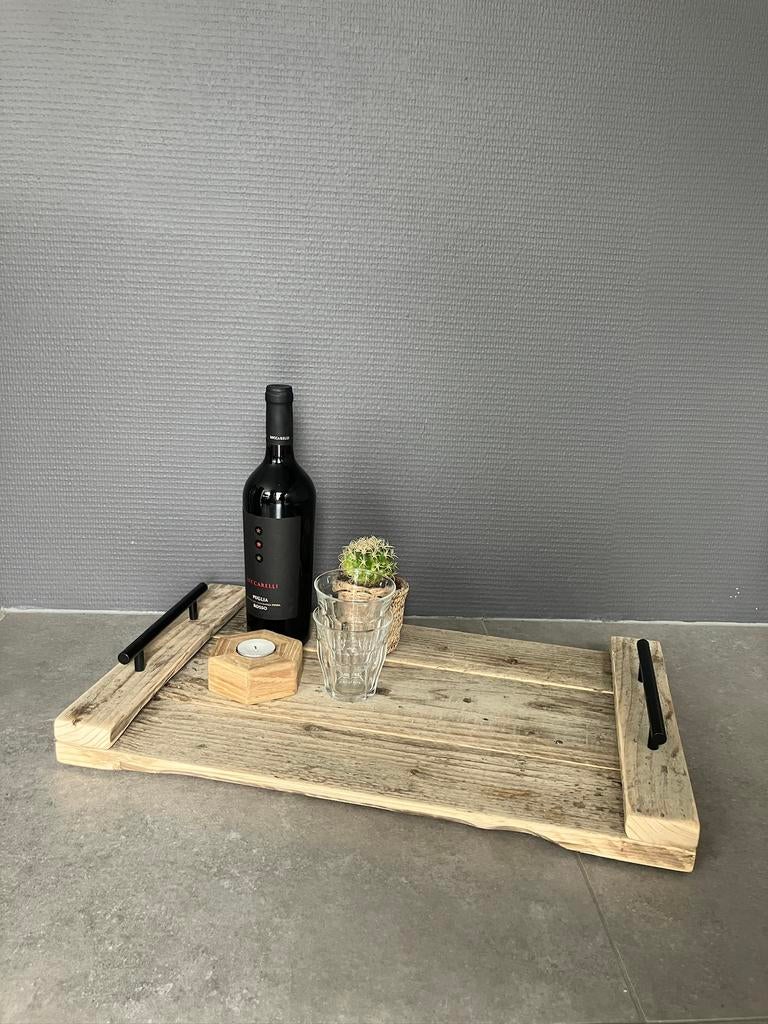 Rustiek Houten Dienblad Serveerplank Presentatieplank NIEUW, Ophalen of Verzenden, Nieuw, Rechthoekig, Hout
