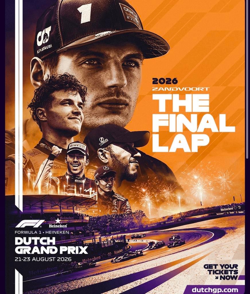 2x Dutch Grand Prix 2026 kaarten - race zondag Ben Pon, Twee personen, Augustus