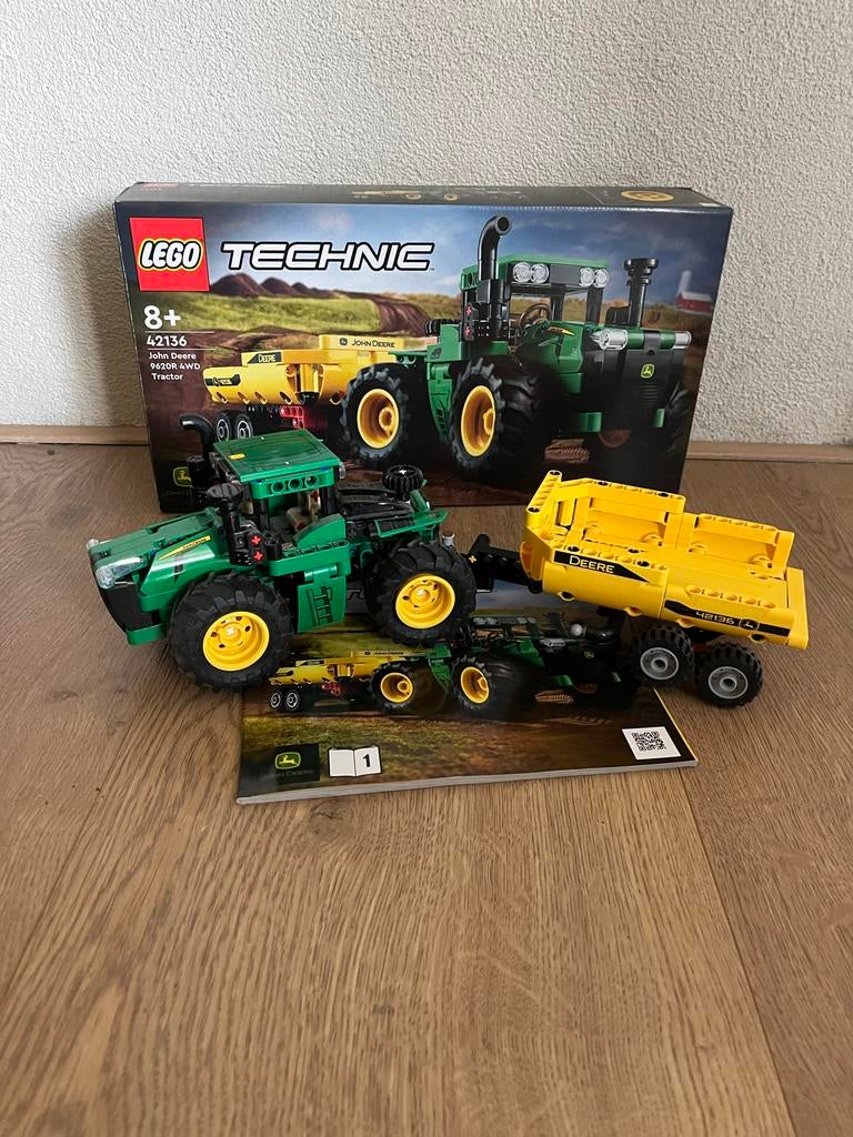 Lego Technic John Deere 9620R 4WD Tractor 42136, Kinderen en Baby's, Speelgoed | Duplo en Lego, Ophalen, Zo goed als nieuw, Complete set