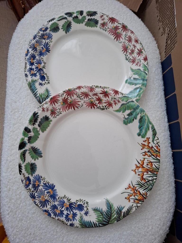 Zeer zeldzaam! 2 Prachtige Gien "Tamarin" Dinerborden, Huis en Inrichting, Keuken | Servies, Ophalen, Zo goed als nieuw, Bord(en)