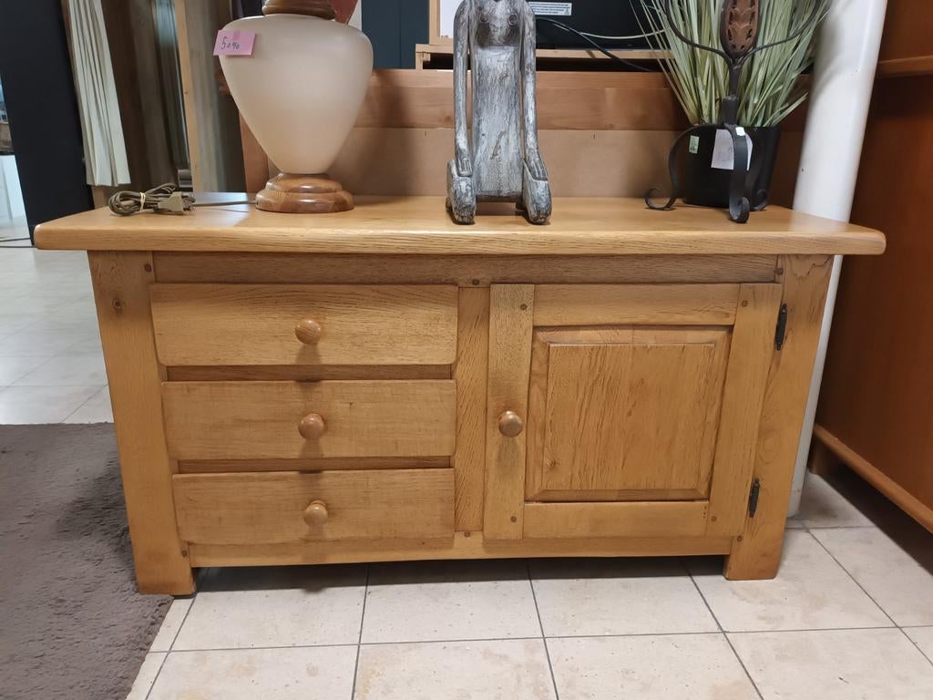 Mooie Kleine Houten Dressior/TV-Meubel., Ophalen, Gebruikt, 100 tot 150 cm, 25 tot 50 cm