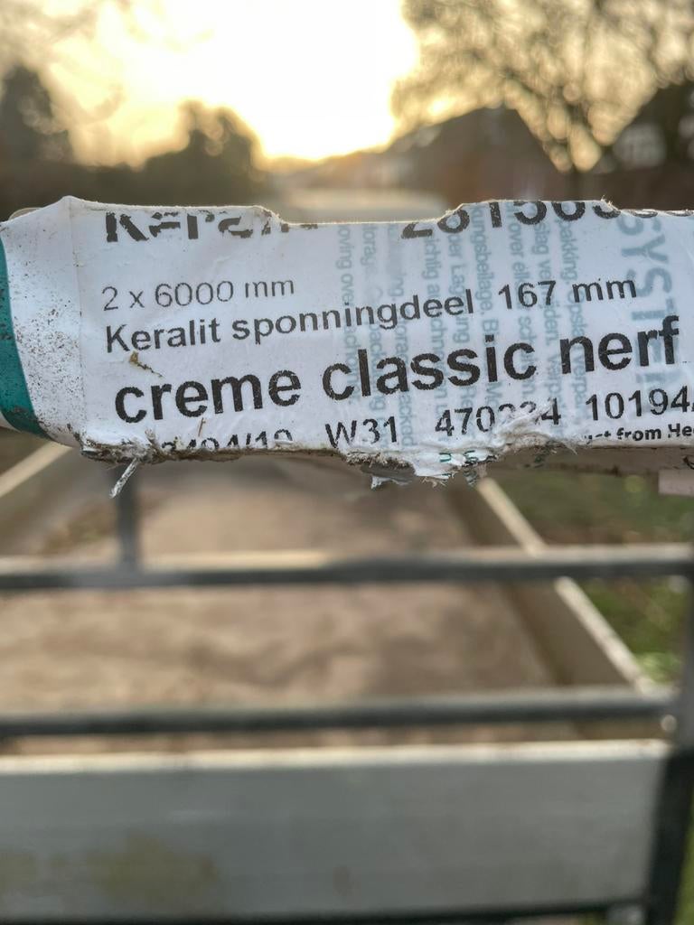 Nieuw Keralit creme classic nerf 167 mm 24 meter, Ophalen, Zo goed als nieuw