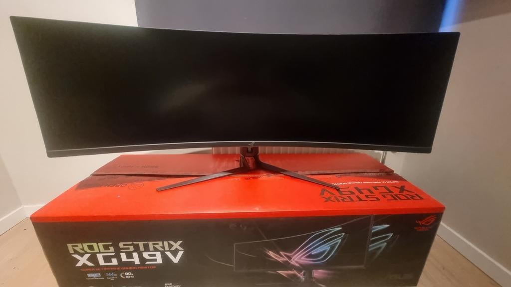 ASUS ROG STRIX XG49VQ, IPS, 101 t/m 150 Hz, Curved, Zo goed als nieuw