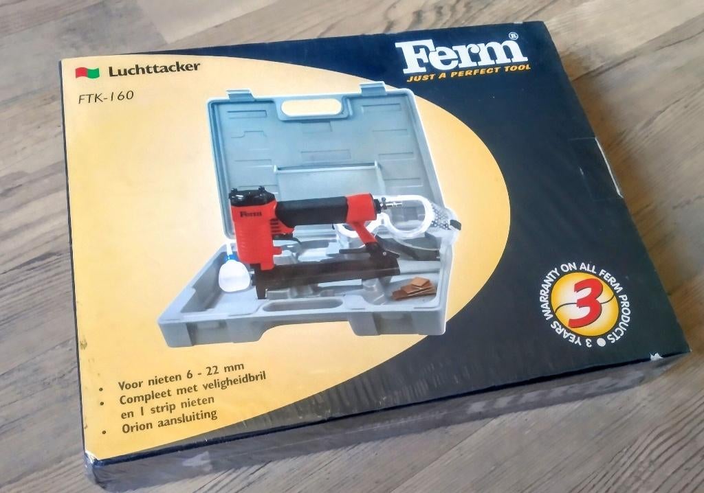 Ferm lucht-tacker, helemaal nieuw in verpakking., Ophalen, Nieuw