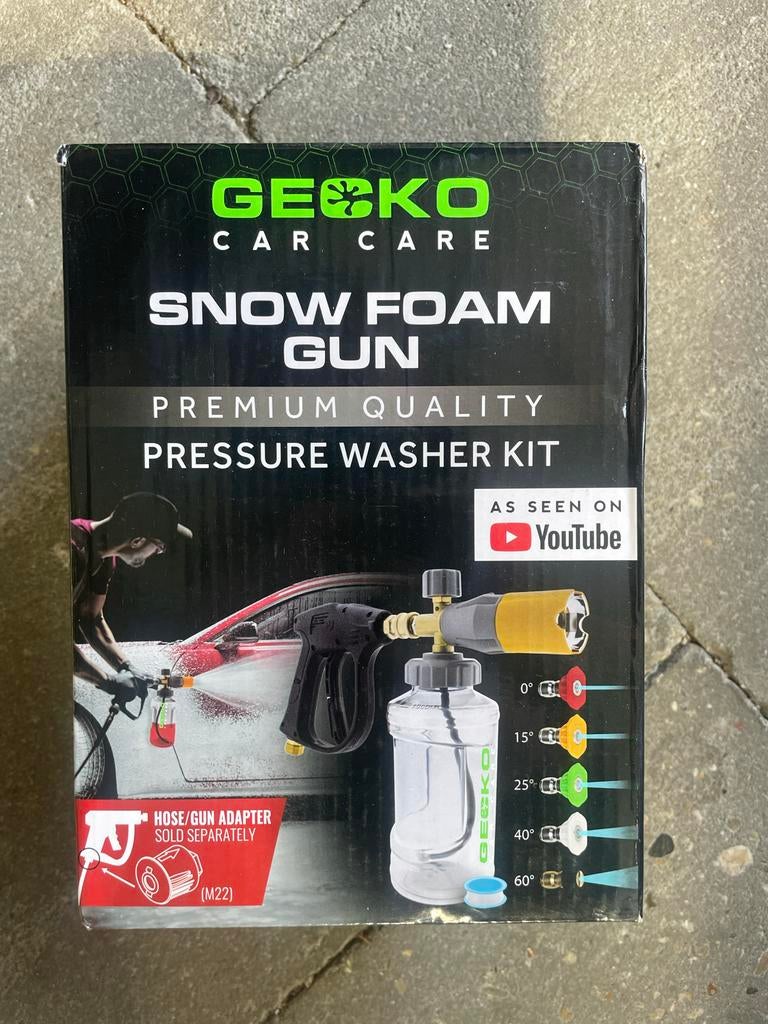 Gecko Snow Foam Gun - Premium Kwaliteit Hogedrukreiniger Kit, Auto diversen, Ophalen of Verzenden, M, M, M