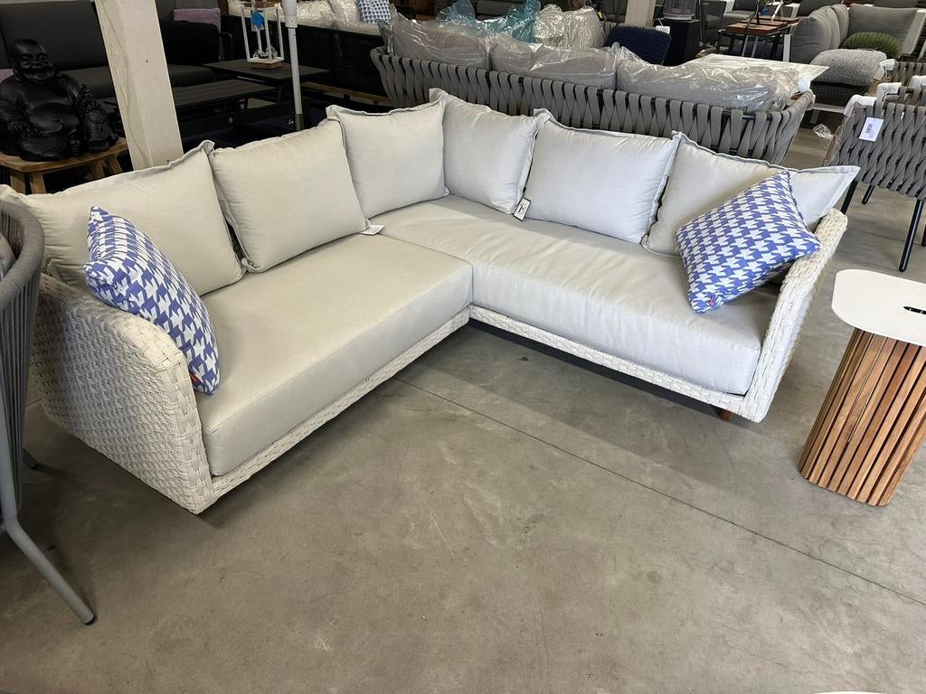 LAATSTE  design Loungeset breed gevlochten touw, Info@eurofar.nl, Ophalen of Verzenden, Loungeset, 5 zitplaatsen