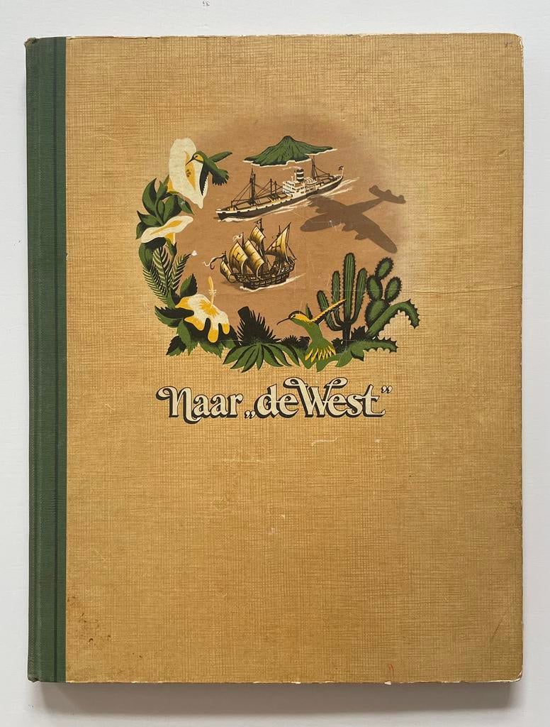 Boek Plaatjesalbum Douwe Egberts Naar de West uitgave 1950, Ophalen of Verzenden, Gelezen
