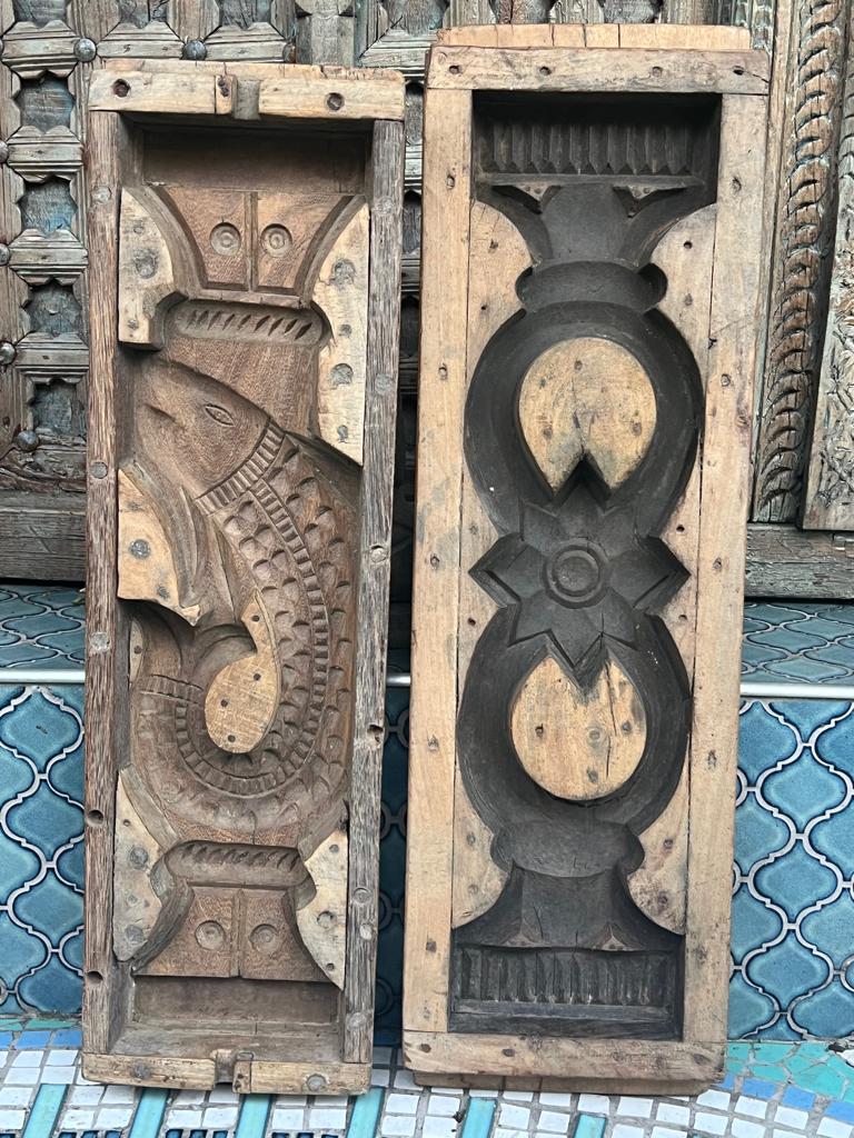 Indiase mal uit India decoratie houtsnijwerk wanddecoratie, Huis en Inrichting, Woonaccessoires | Wanddecoraties, Verburgt Vintage