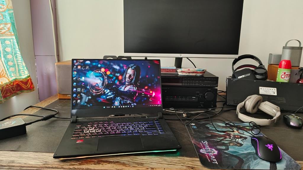 Asus Rog Strix G513QY  12GB VRAM Laptop + Razer Mamba RGB, Gebruikt, Met videokaart, Asus, Onbekend