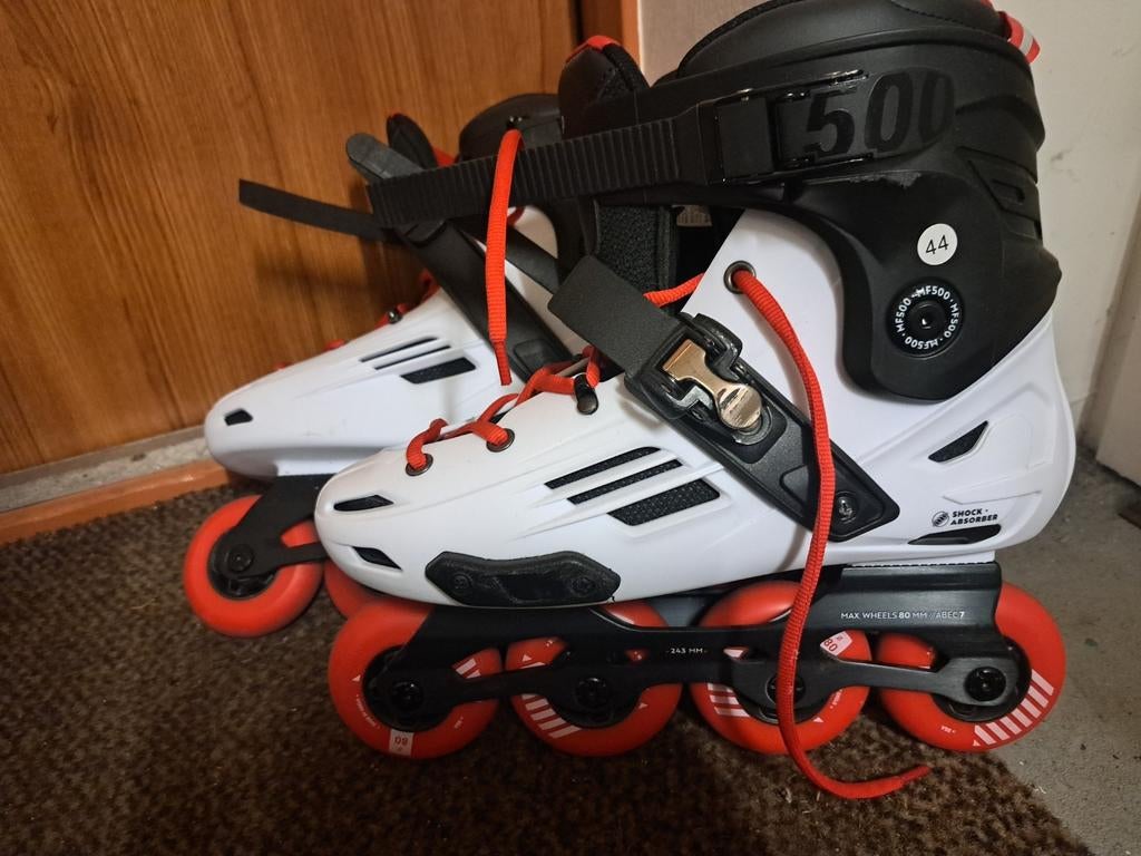 Skeelers maat 44 met knie- en elleboogbeschermers, Ophalen