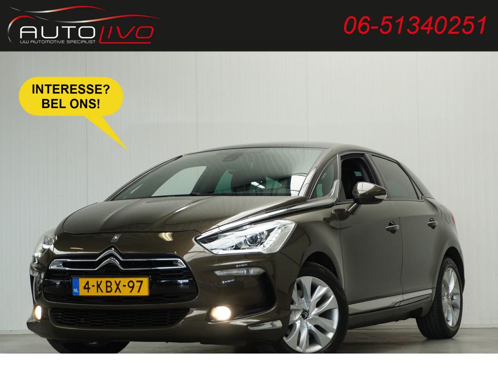Citroën DS5 1.6 THP Business Executive AUTOMAAT! PANO H. LE, Auto's, Gebruikt, Zwart, Bruin, 1598 cc