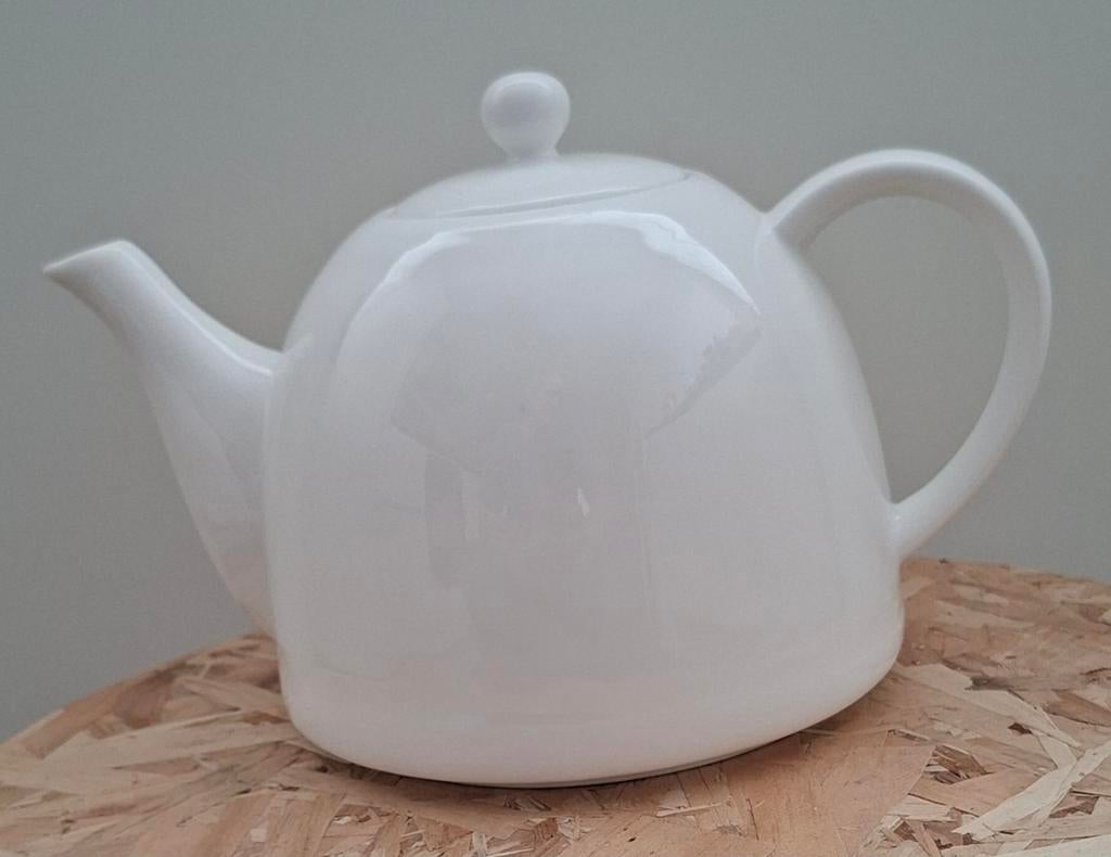 VT Wonen Witte Porseleinen Theepot, Overige typen, Nieuw, Ophalen of Verzenden, Effen