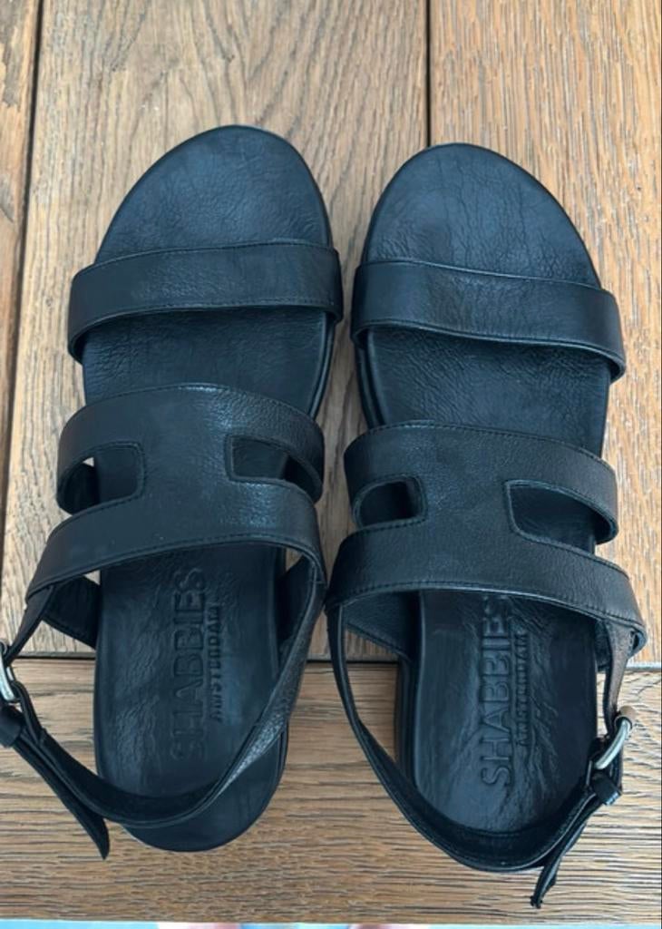 Zwarte Shabbies Amsterdam sandalen, maat 40, Zwart, Nieuw, Sandalen of Muiltjes, Ophalen of Verzenden