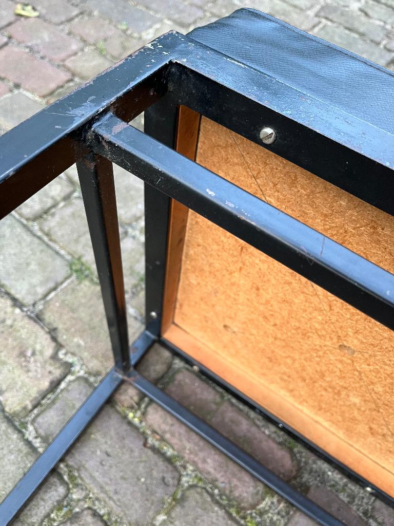 Spectrum Kembo Gispen krukje jaren 60 metaal, Huis en Inrichting, Ophalen, Gebruikt, Hout