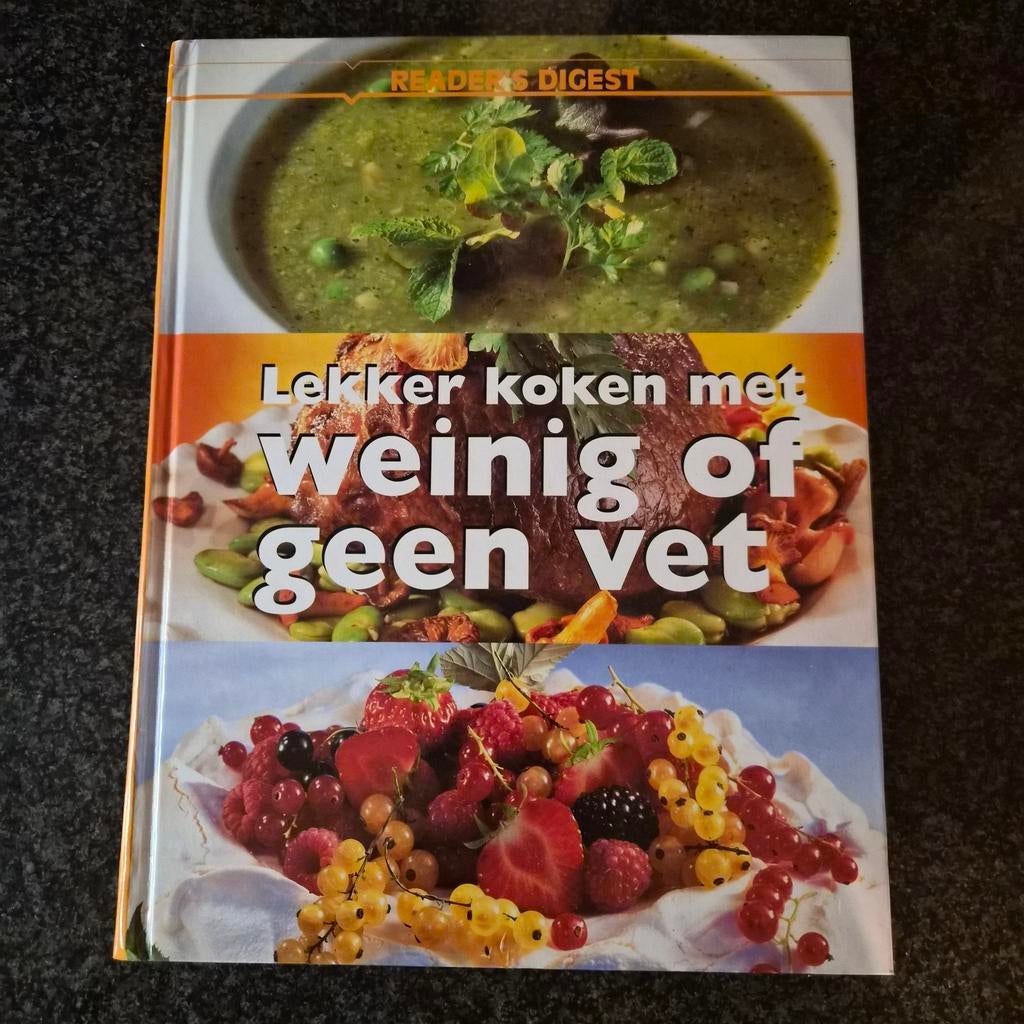 Lekker koken met weinig of geen vet - Reader's Digest, Boeken, Hoofdgerechten, Reader's Digest, Ophalen of Verzenden, Zo goed als nieuw