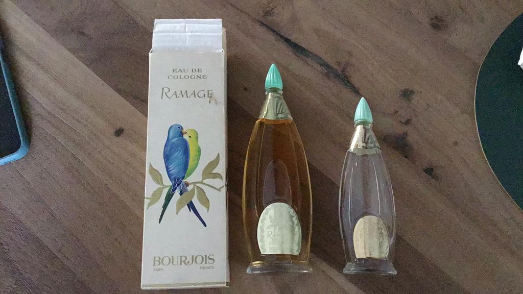 Origine fles ramage van Bourjois, Ophalen of Verzenden, Zo goed als nieuw, Parfumfles