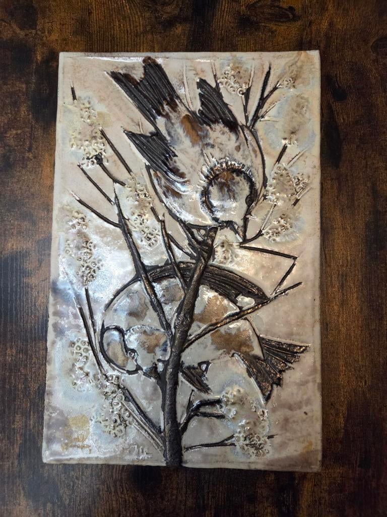 Ruscha wand tegel mid century design vogels dieren, Antiek en Kunst, Ophalen of Verzenden