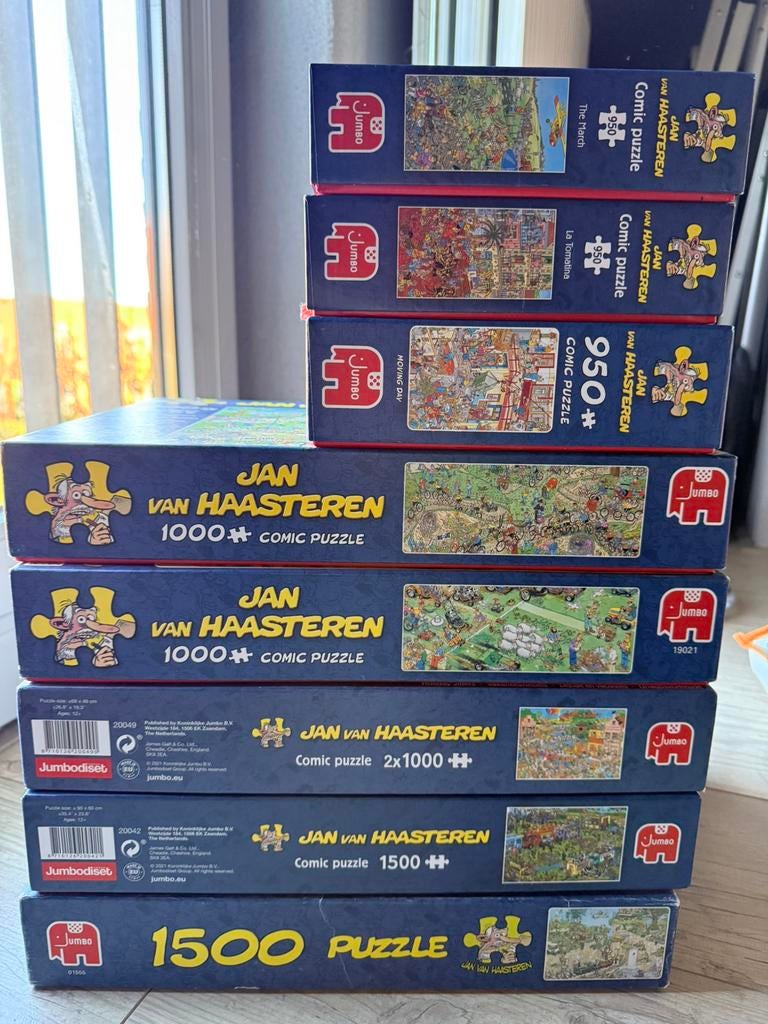 Diverse Jan van Haasteren puzzels, Ophalen of Verzenden, 500 t/m 1500 stukjes, Zo goed als nieuw, Legpuzzel