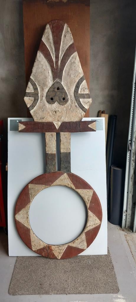 Antiek Afrikaans Symbool - Tribale Kunst Wanddecoratie, Ophalen of Verzenden