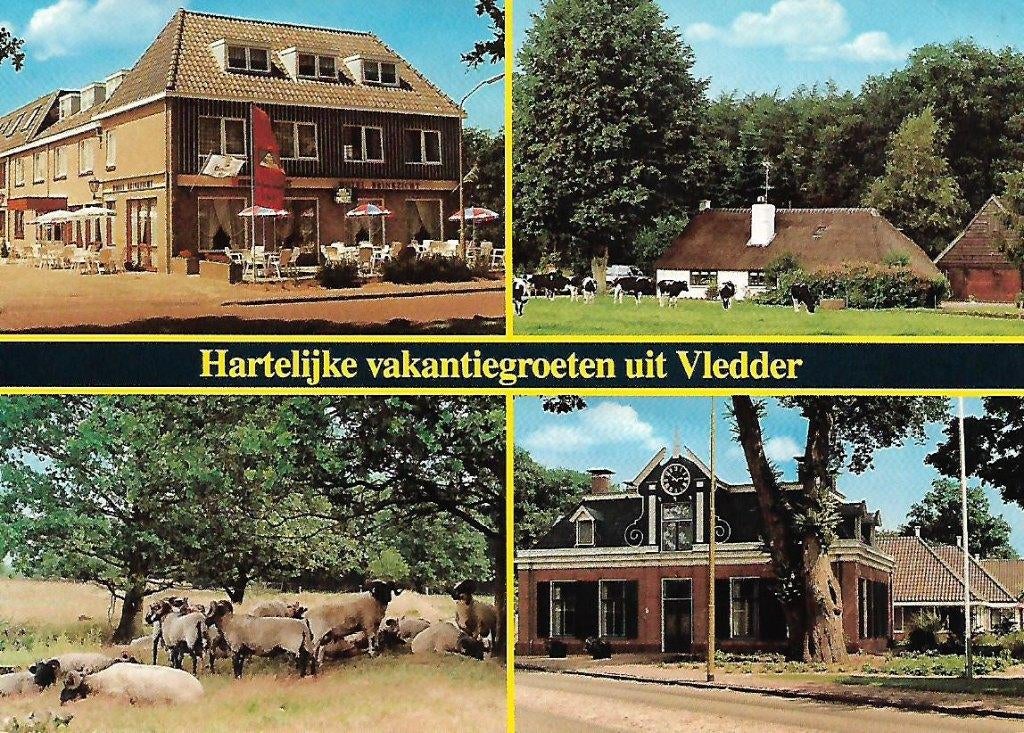 Vledder- -4-luik., Verzamelen, Verzenden, 1980 tot heden, Gelopen, Drenthe